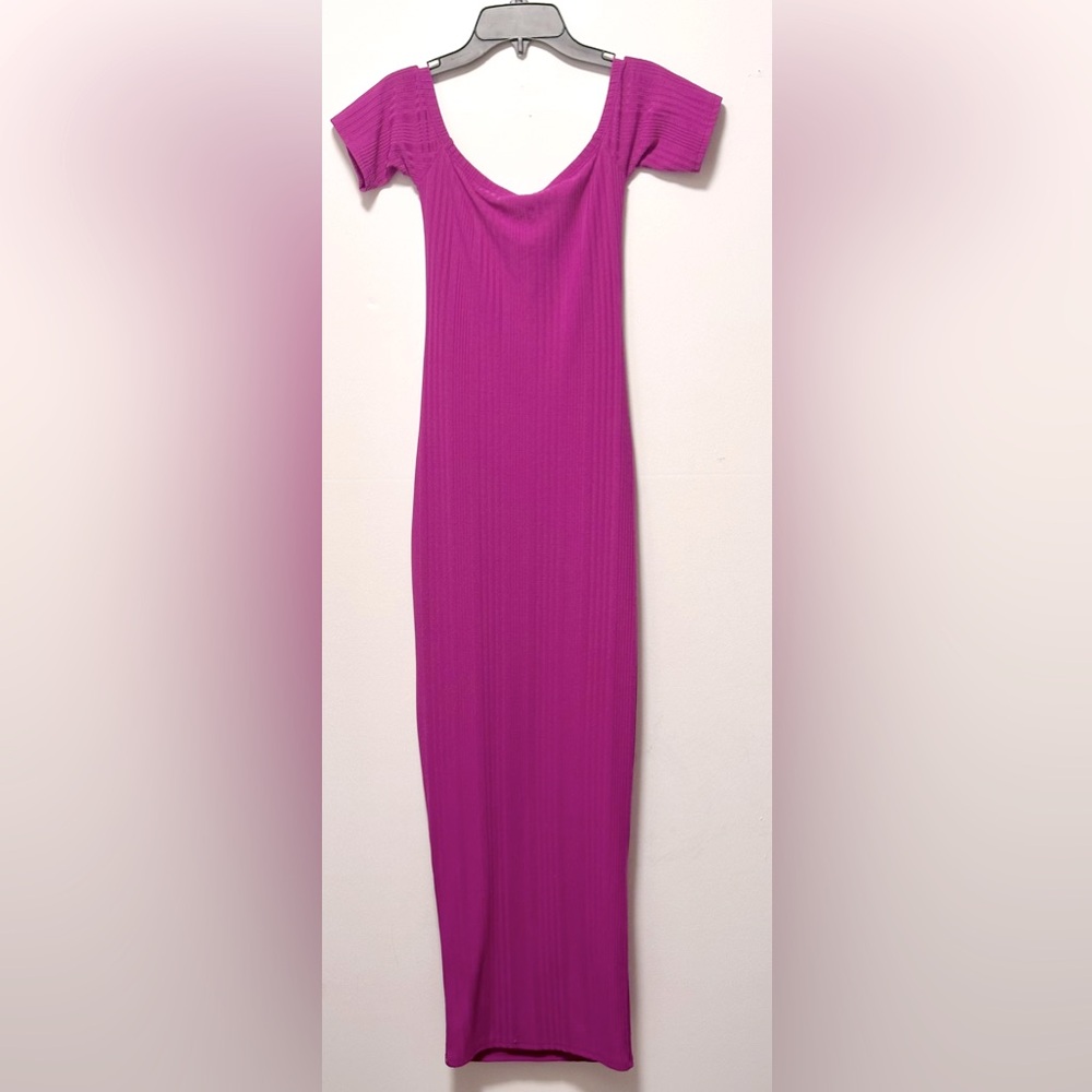 PURPLE FASHION NOVA  BACKLESS BODYCON DRESS